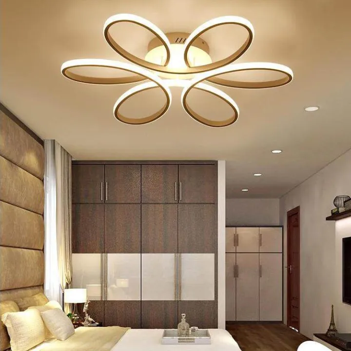 [Remote Dimming] 58CM Modern Flower LED Ceiling Lights 3 Colors ...