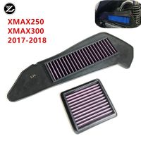 2ชิ้นสำหรับยามาฮ่า XMAX250 XMAX300 Xmax 250 300ตัวกรองอากาศทำความสะอาดดูดอากาศเครื่องยนต์ปกป้องตัวฟอกอากาศ Filte