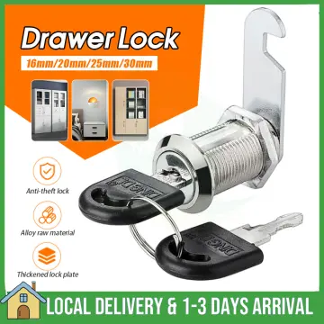 16/20/25/30mm Cam Lock Door Barrel Drawer Cabinet Mail Box Locker Cupboard  2 Key