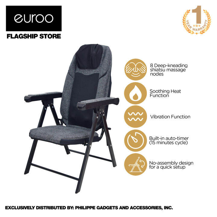 EUROO EHW901FCM Foldable Chair Massager Lazada PH
