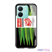 Volans For Vivo Y36 Y36 5G เคสโทรศัพท์ดีไซน์อาหารแฟชั่นที่สร้างสรรค์เป็นกลางสำหรับเด็กหญิงเด็กชายกระจกนิรภัยมันวาวเคสโทรศัพท์หลัง