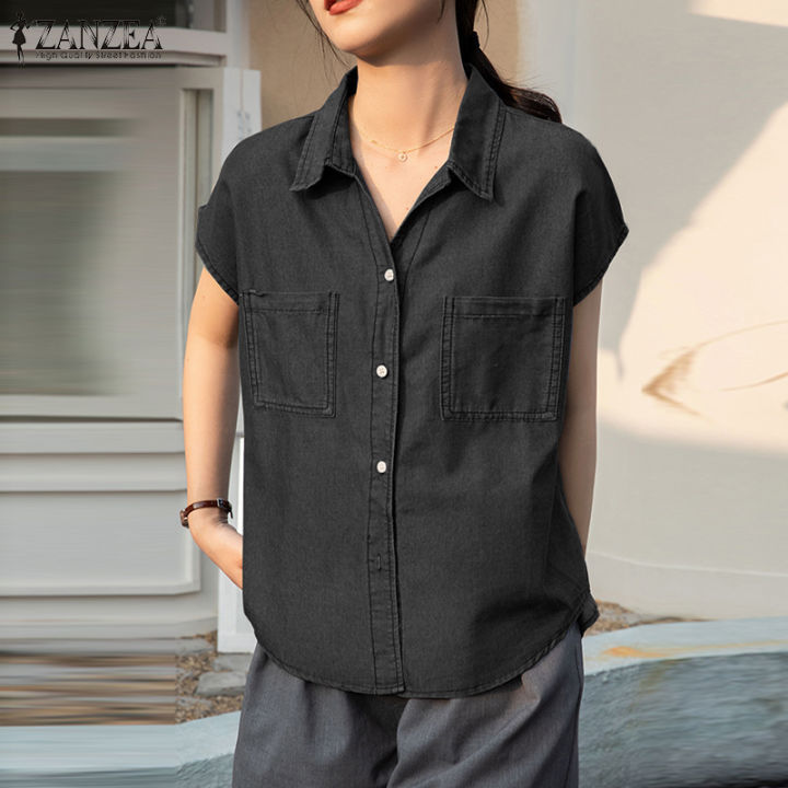 สินค้ามาใหม่-จัดส่งฟรี-fancystyle-zanzea-สไตล์เกาหลีของผู้หญิงแฟชั่นเสื้อเชิ้ตผ้าเดนิมวันหยุดหลวมเปิดลง-ปกเสื้อ-10