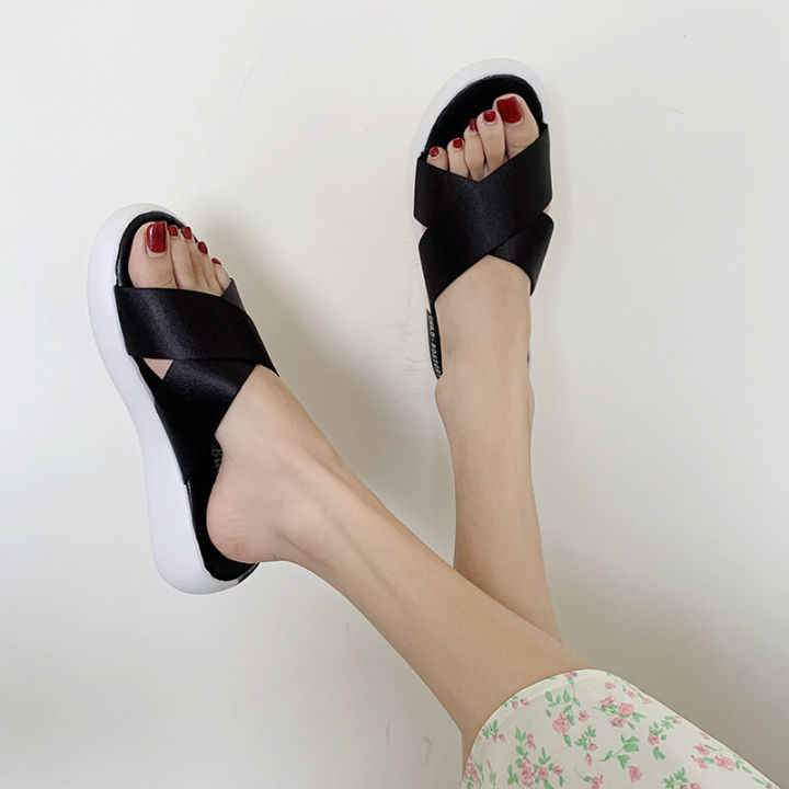 kkj-mall-รองเท้าผู้หญิง-รองเท้าหัวโต-รองเท้า-รองเท้าแตะผู้หญิง-รองเท้าเพิ่มความสูง-คุณภาพสูง-ธรรมดา-ลากครึ่ง