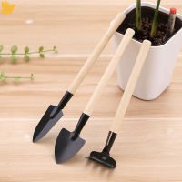 Leficus【Ready stock】3ชิ้น/เซ็ต Mini Shovel Rake Spade สำหรับกระถางต้นไม้ Home Garden Tool