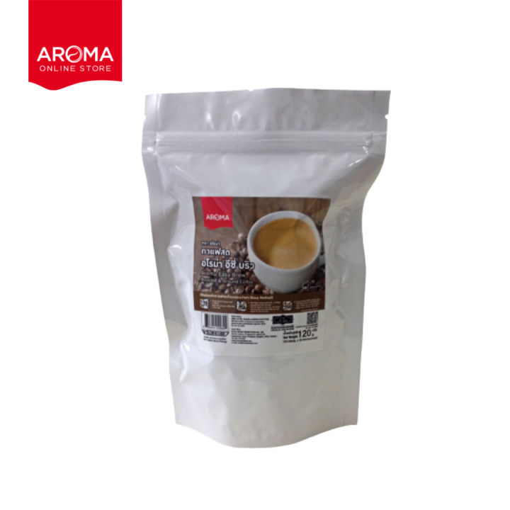 aroma-กาแฟสด-กึ่งสำเร็จ-easy-brew-coffee-1ถุง-12ซอง