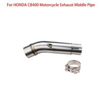 CB400 Motorcycle Exhaust middle pipe Link Pipe Stainless steel for HONDA CB400 cb 400 exhaust Slip-On