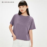 COD hjzfk0 GIORDANO เสื้อยืดผู้หญิง ทรงหลวม Womens Cotton Oversize Tee 05321202