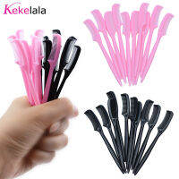 10ชิ้นล็อต Micro Eyelash Extension Combs เครื่องมือแต่งหน้า Mini แปรงคิ้ว Mascara Wands Applicators Spoolies สำหรับขายส่ง