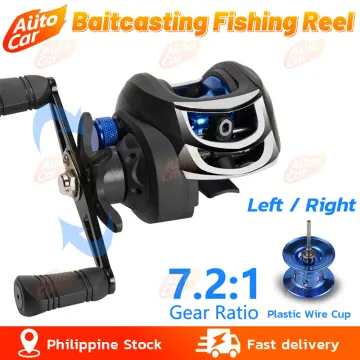 Baitcasting Reels Gear Ratio 7.2:1 Low Profile Metal High Speed Fishing  Reel Left Hand