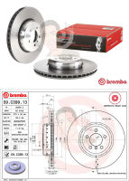 09 C399 13 จานเบรค ล้อ F (ยี่ห้อ BREMBO) รุ่น HC UV PVT BMW ซีรี่ส์ 3 F30, ซีรี่ส์ 4 F32 ปี2011-&amp;gt;