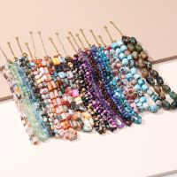 [COD] European and handmade beaded natural agate necklace female niche design sense to send girlfriends clavicle chain