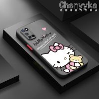 Chenyyka เคสปลอกสำหรับ OPPO A52 A92 A72 4G เคสกรณีการ์ตูนน่ารักคิตตี้แมวฝ้าใสฮาร์ดโทรศัพท์ปลอกเด็กผู้หญิงกันกระแทกซิลิโคนเต็มปกหลังกล้องป้องกันกรณี