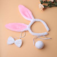 【YF】 3Pcs Cute Easter Adult Plush Bunny Ears Hairband Sets Soft Rabbit Headband Women Dress Costume Hair Hoops Accessories