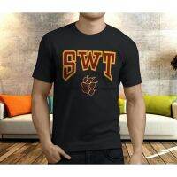 New Cool Southwest Texas State University Swt MenS Black T-Shirt