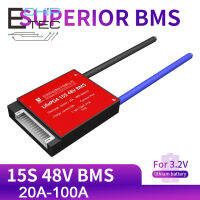 แบตเตอรี่ LifePo4 20A-100A 15S 48V 1ชิ้นแผ่นป้องกันพอร์ตที่ใช้งานร่วมกันและมีความสมดุล