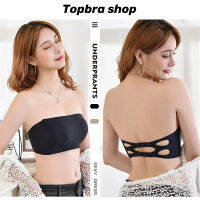 Topbra_shop เกาะอก ตะขอหลังเดี่ยว ไร้ขอบ เสริมฟองน้ำ ผ้านุ่ม ระบายอากาศ เกรดพรีเมี่ยม คนอ้วน อกใหญ่ใส่ได้ อัพทรงสวย งานดี CDB10