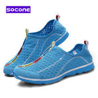 Socone Men Aqua รองเท้ากลางแจ้ง Breathable รองเท้าชายหาดน้ำหนักเบาแห้งเร็ว Wading รองเท้ากีฬาน้ำรองเท้าผ้าใบ Shoes