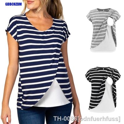 ▲✧ Camiseta de amamentação para mulheres grávidas enfermagem monocromática gola em O colete sem mangas roupa maternidade verão