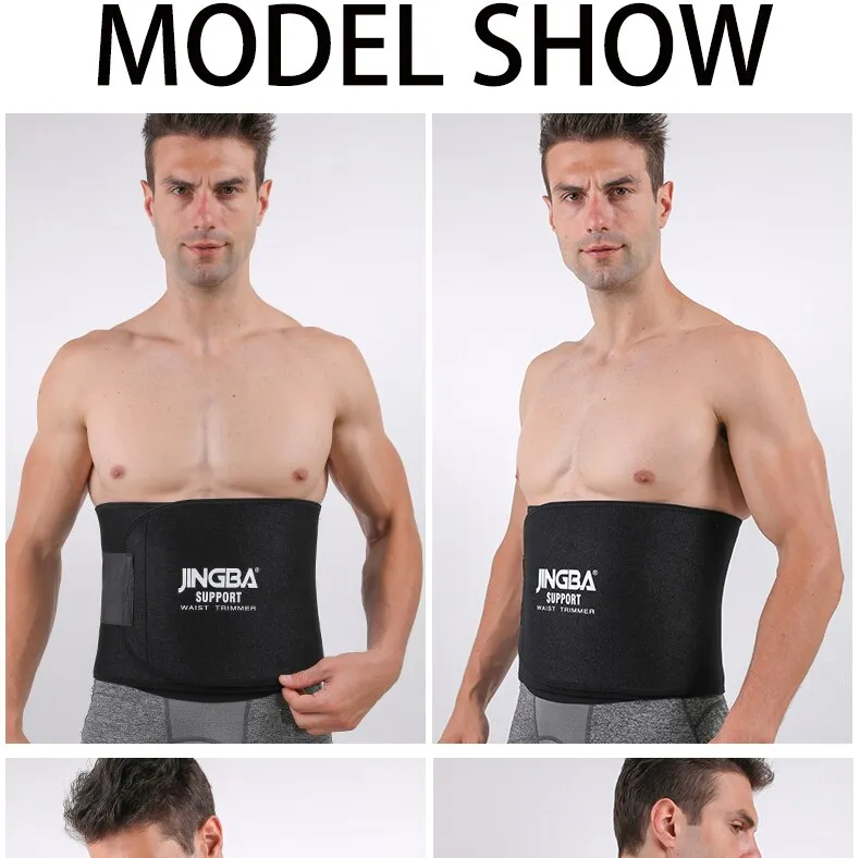 Jingba Support Men Waist Trainer Support Sauna Suit Modeling Body