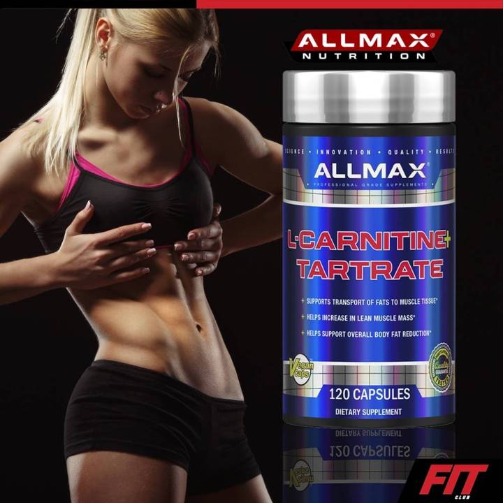 ของแท้-พร้อมส่ง-allmax-nutrition-l-carnitine-tartrate-120-capsules