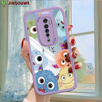 เคสมือถือ Jinsouwe สำหรับ OPPO Reno 2 Opporeno2เคสสำหรับเด็กผู้หญิงลายการ์ตูนมอนสเตอร์ปกป้องเต็มปกหนังเคสกระจก