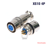 Heishada 1ชุดปลั๊กไฟฟ้ามินิ XLR การบิน XS9 XS10 2Pin 3Pin 5Pin 4Pin 9มม. 10มม. ตัวเชื่อมซ็อกเก็ตสำหรับการบินล็อคด้วยตนเอง