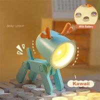 ●✒ Mini Cute Pet Light LED Night Light Kids Room Bedside Cartoon Dog Deer Bedroom Living Room Decor Dinosaur Folding Book Lamp Gift