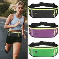 Sport Running Waist Bag For Women Men Waterproof Comfortable Gym Fanny Bag Safty Reflective Tape Cycling Phone Case Running Belt Power Points  Switche