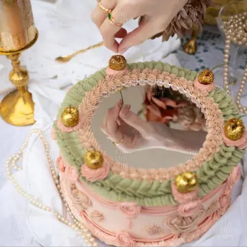 Selfie mirror cake | cake | cakes | trendy cake design | doll mirror cake |  birthday cake | makeup cake | blue pink theme cake | mirror cake | selfie  cake |