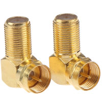 [Sold at a low price]1Pc copper f male plug to f female jack right angle adapter 90 degree coax tv