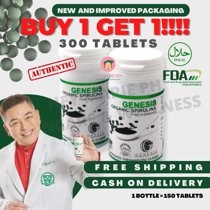 Original Genesis Organic Spirulina Super Food Supplement 300 tablets (2