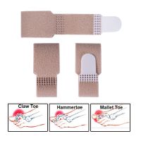 Sumifun 4pcs Toe Separator Velvet Cotton Toe Splint Straightener Wrap Anti-Slip Brace Hammer Broken Toe D1174 Adhesives Tape