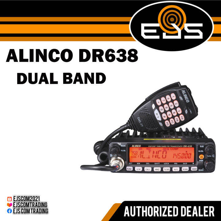 Alinco DR638 Mobile Base 50W VHF + UHF Full Duplex Transceiver Lazada PH