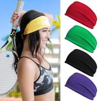 【Hot Sale】 sports headband yoga sweat belt men and women running fitness elastic headscarf solid