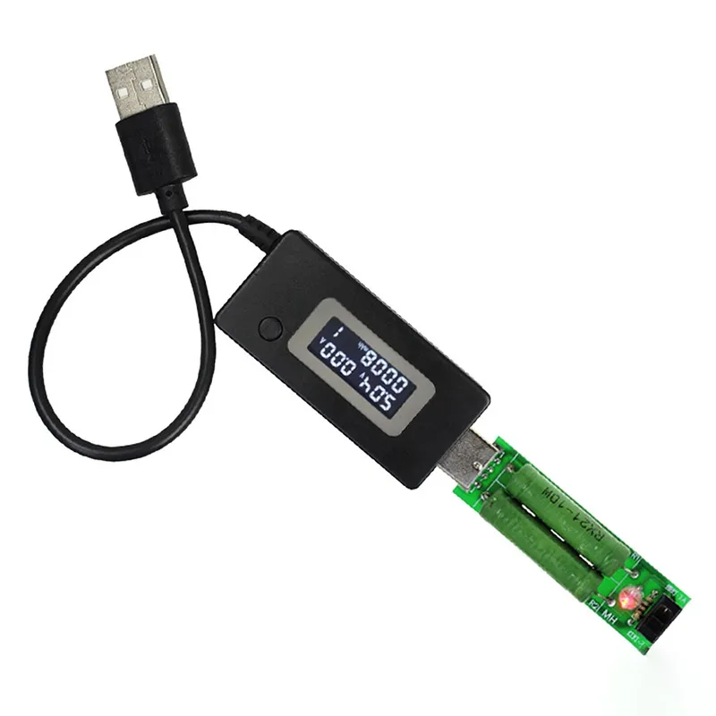 QHFLA LCD USB Voltage/Amps Charging Capacity Meter Tester DC Digital Multimeter  Test Speed of Chargers Cables Capacity Mobile Power Detector 