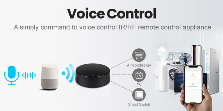 การควบคุมด้วยเสียง-mobile-tuya-app-remote-smart-home-wifi-ir-rf-all-in-one-automation-learning-universal-for-home-tv-devices