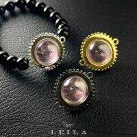 Leila Amulets ลูกแก้วโชคดี สารพัดนึก ยันต์นะเศรษฐี สีชมพู (พร้อมกำไลหินฟรีตามรูป)