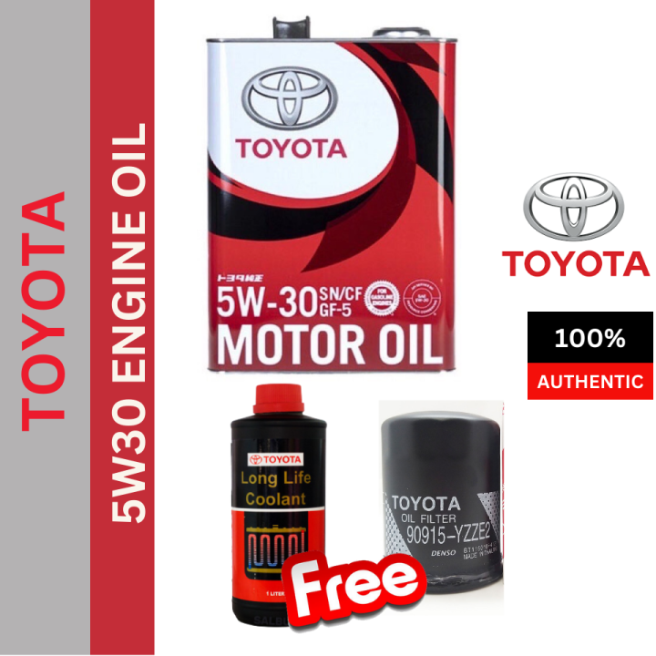 Toyota SN 5W-30 Engine Oil 4L (Made in Japan) 08880-10705😍(FREE TOYOTA ...