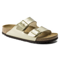 TOP☆2023 Birkenstock Arizona Birko-Flor Womens Regular Width Sandals in Gold