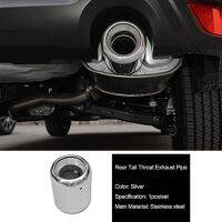 ：》“{： QHCP Car Rear Tail Throat Decorative Pipe 1Pc Stainless Steel Round Exhaust Tip For Subaru Forester 2019-2022 Modified Accessory