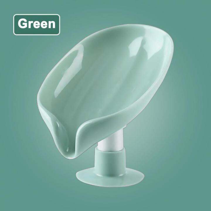 leaf-shape-soap-box-container-drain-soap-holder-box-shower-sponge-storage-plate-dish-tray-bathroom-accessories-soap-dishes