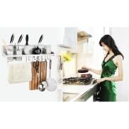 levermar Kệ Để Gia Vị Có Chỗ Để Dao Kailang Kệ Đựng Đồ Treo Nhà Bếp 2 Ống