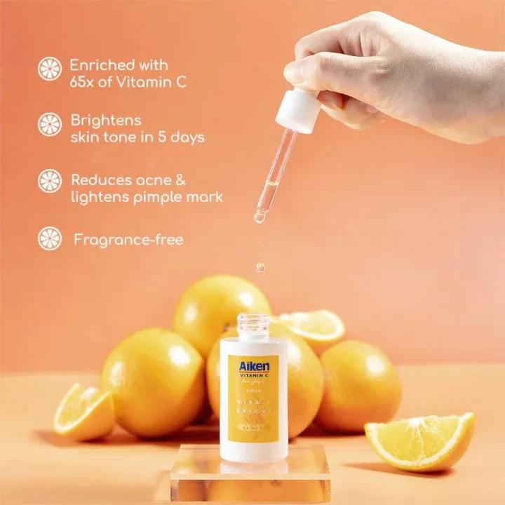 Aiken VitaC Bright Serum 30ml Lazada