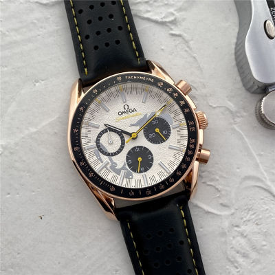 [Rose Gold Dial] Light Luxury Men S Quartz Watch High Quality Black Belt Men S Wrist Watch Fashion Business Men S Watch