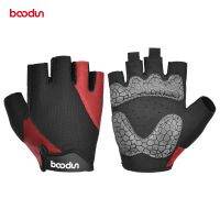 Boodun Breathable Cycling Gloves MTB Road Bike Shockproof Half Finger Glove Outdoor Sport Fishing Hiking Climbing Short Mittens