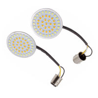 2X Motosikal 1157 AmberWhite ไฟเลี้ยว LED 2 "A Bullet untuk Harley Breakout Dyna Electra Glide FLSTF กำหนดเอง