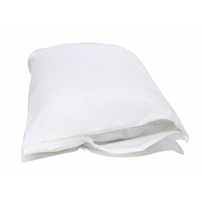Waterproof Pillow Protector Zipper Pillow Cover Pillowcase 50x70cm White Color