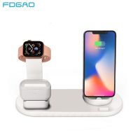 ZZOOI 3 in 1 Charging Base Dock Stand For iPhone 14 13 12 11 XR XS X 8 Plus USB Charger Station For Apple Watch 5/6/7/SE/8 AirPods Pro