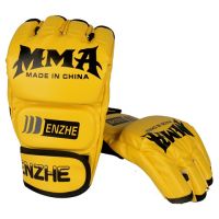 【SALE】 sancthesriwa1970 กระสอบทราย MMA ป้องกันสำหรับผู้ใหญ่หนาถุงมือชกมวย MMA ถุงมือเปิดนิ้วเทควันโดอุปกรณ์ฝึกฝนอย่างมืออาชีพ