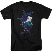 Sparkling Fairy Betty Boop เสื้อยืดผ้าฝ้ายแขนสั้น